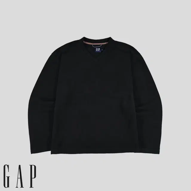 GAP 갭 JP 00s 피그먼트 블랙 플리스 후리스 브이넥 풀오버 웜업