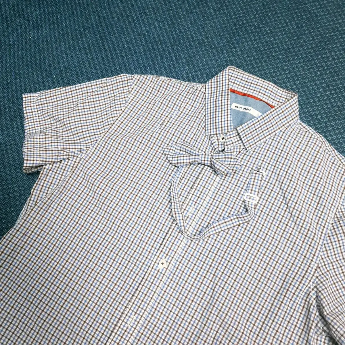 Basic House Men's Checked Short Sleeve (100) - Used