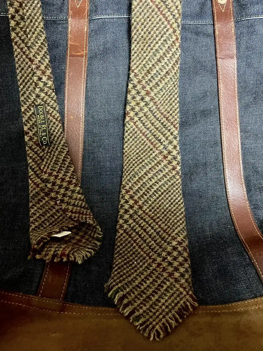 Rrl glencheck tie