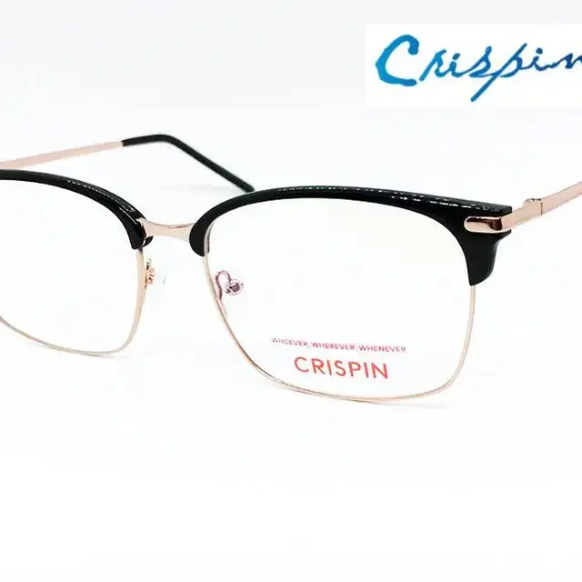 크리스핀 CRISPIN 블랙/로즈골드 하금안경테 C2595 새제품