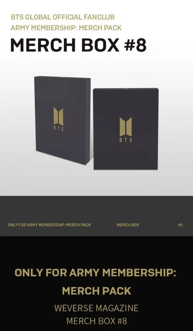 BTS MERCH BOX #8 머치박스8 풀셋 양도