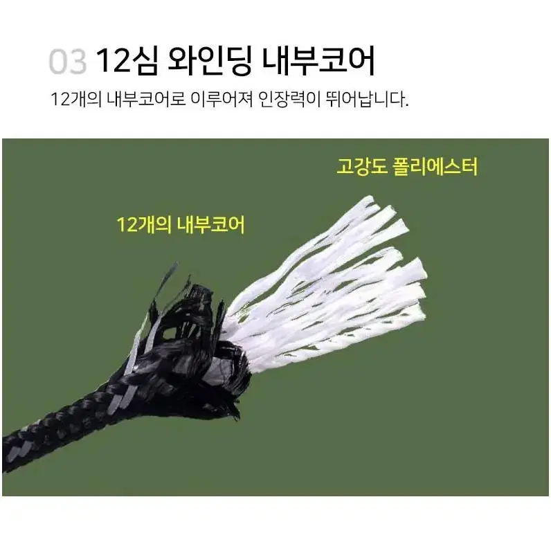 @대용량 반사 스트링로프 50미터 다용도 캠핑 텐트 천막 고정끈