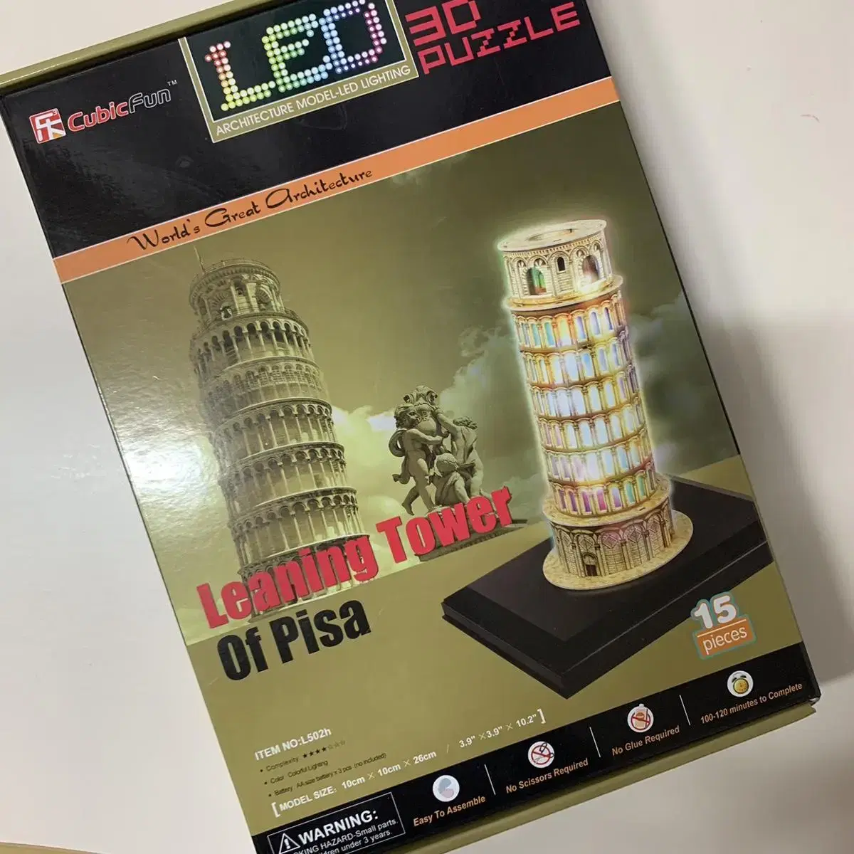 led 3d 퍼즐 피사의 사탑