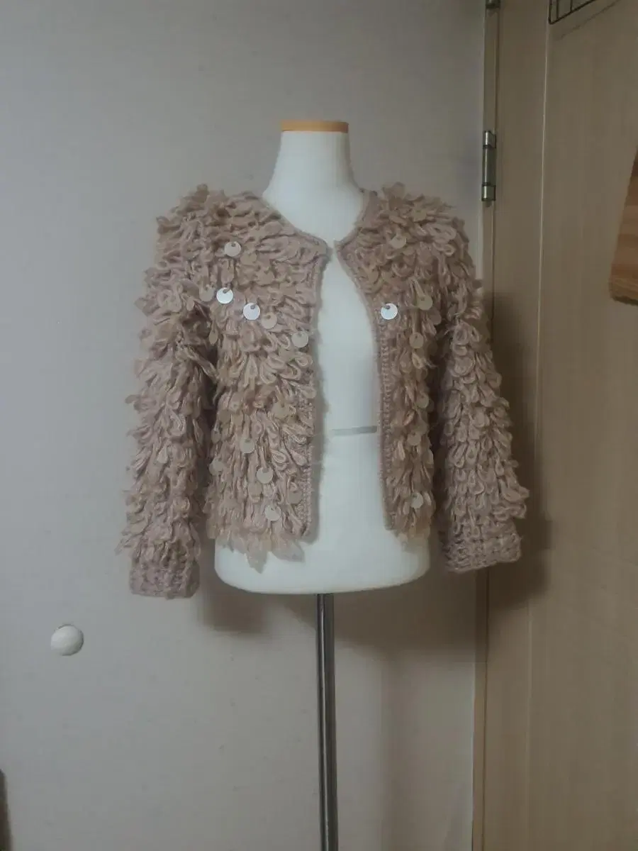 [Sequin boucle cardigan] NT CD JK TOP