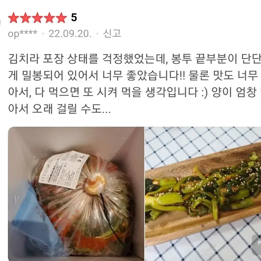 여수 돌산 갓김치 3kg 당일제조 무료배송 전재료 국산