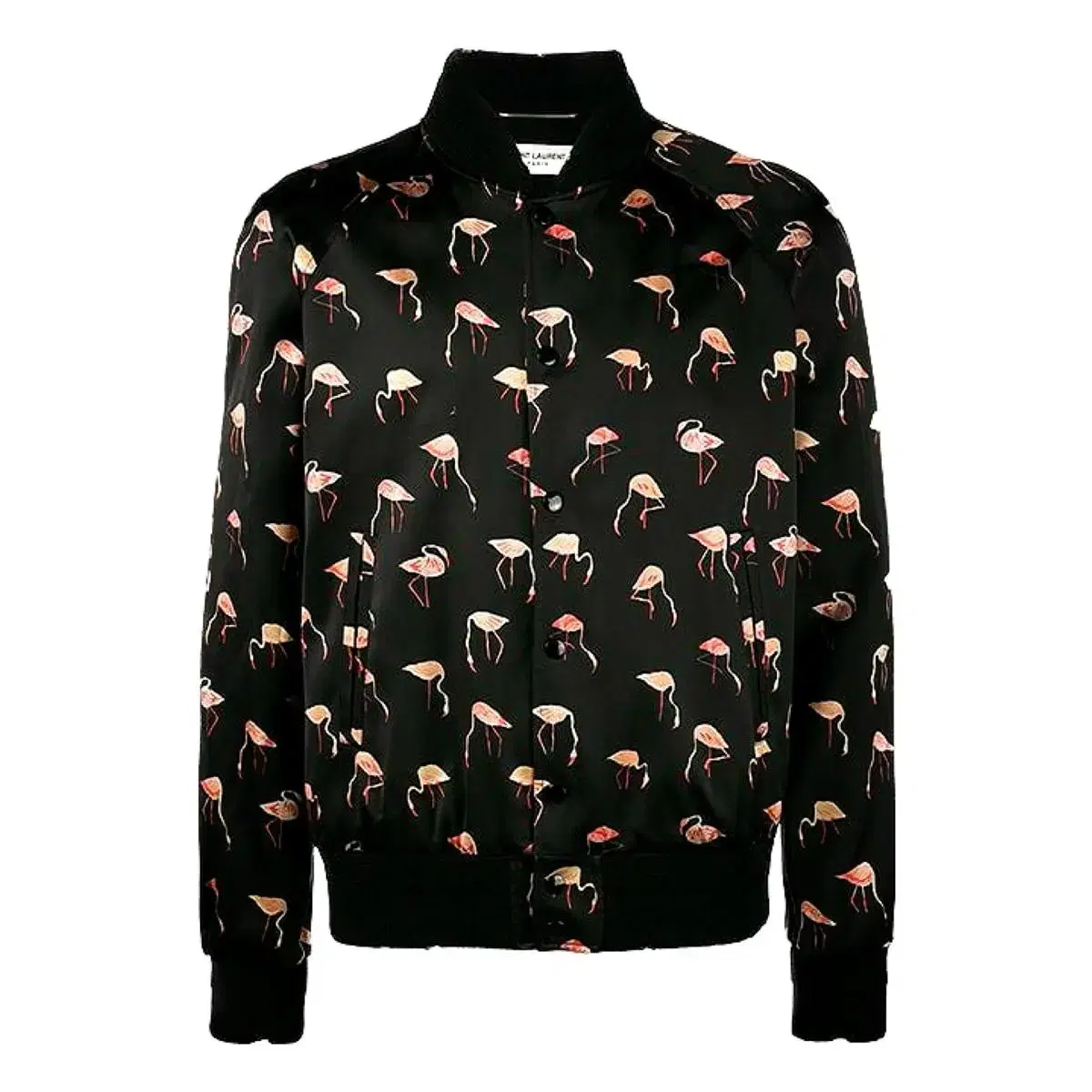 Saint Laurent Flamingo Viscose Teddy Jacket