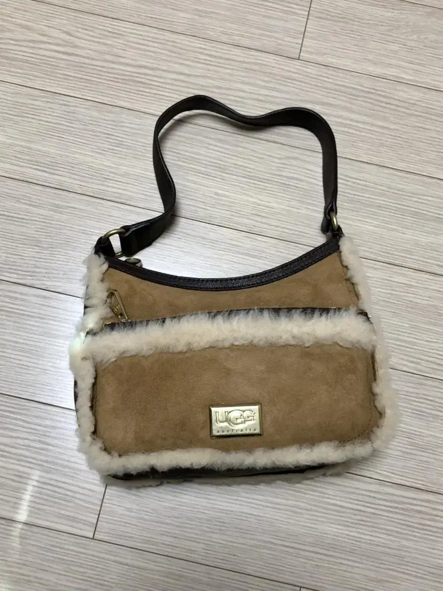 y2k UGG UGG Vintage Suede Fur Mustang Shoulder Bag Vintage Bag Fleece Bag