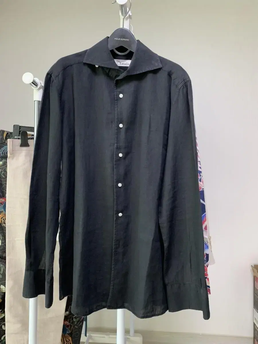 Estado Black Linen Shirt for $6.00