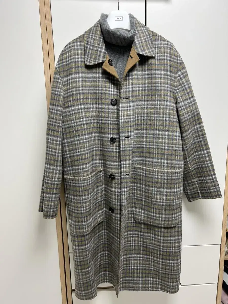 The Knit Company Wool Reversible Coat Overfit L