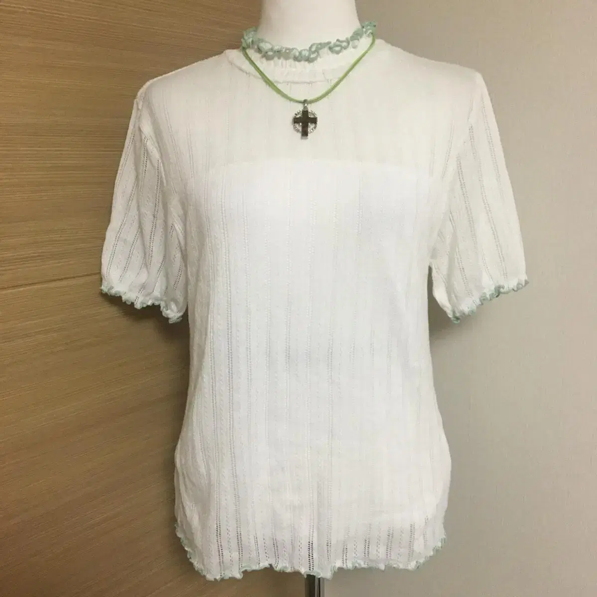 Layered vintage short sleeve pola t-shirt top