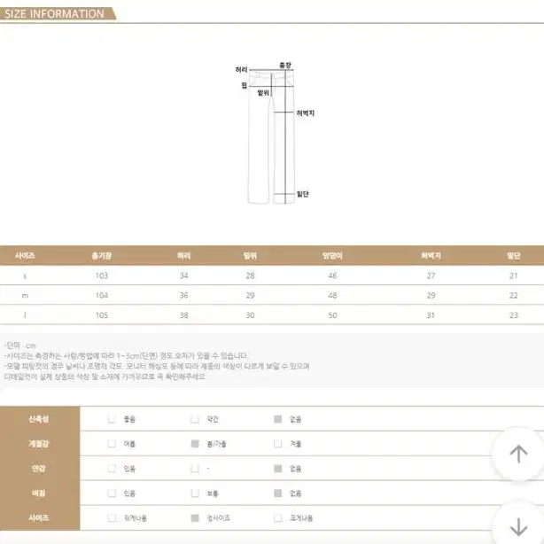 업타운홀릭 와이드 데님 팬츠 - 흑청 S