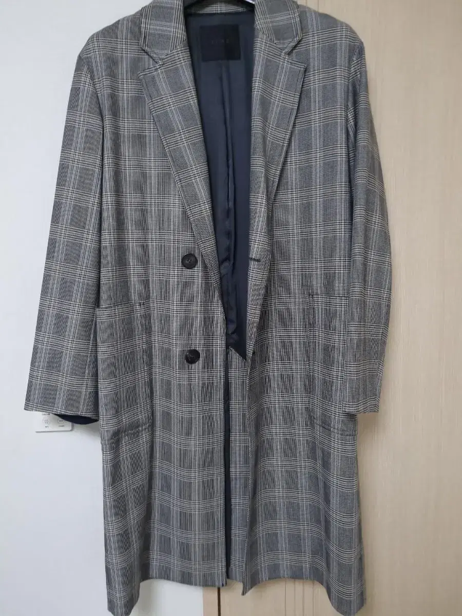 Time Homme Check Trench Coat