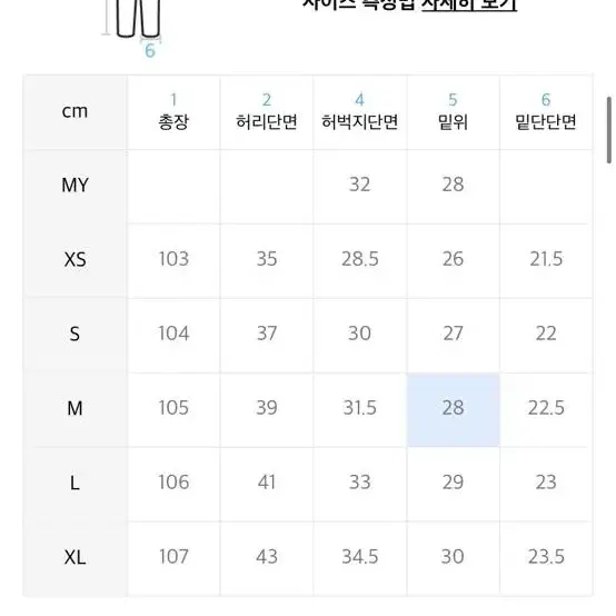 토피 와이드 청바지 데님