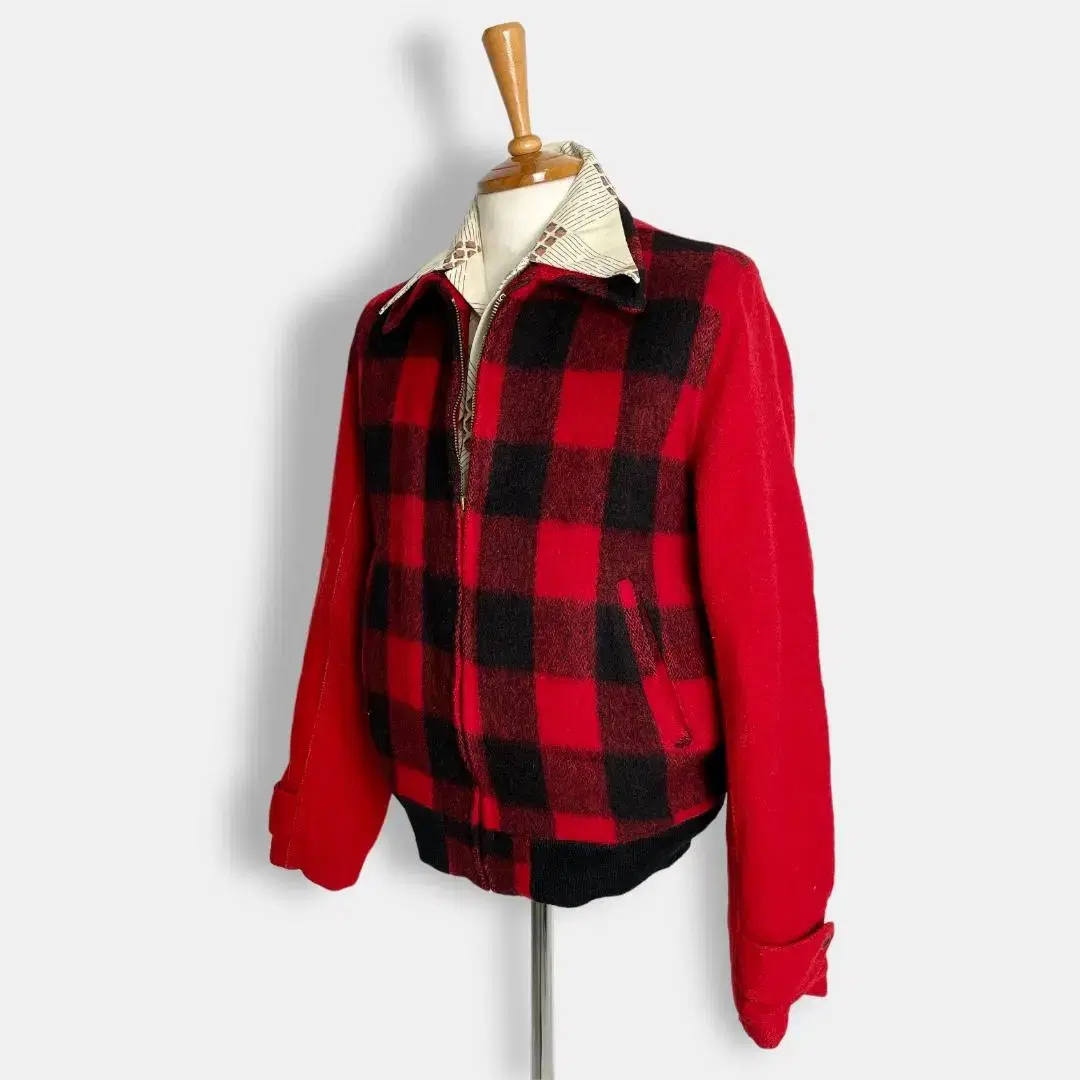 50s Tru val Rockabilly Check wool jacket