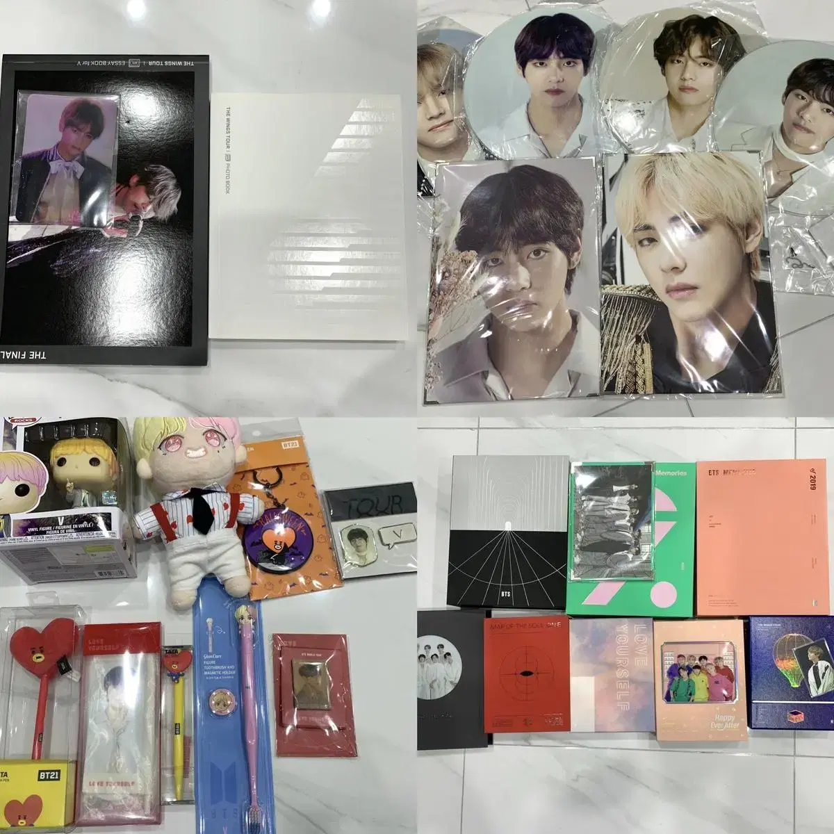 방탄소년단 dvd 메모리즈 에세이북 프리미엄포토 이미지피켓 bt21