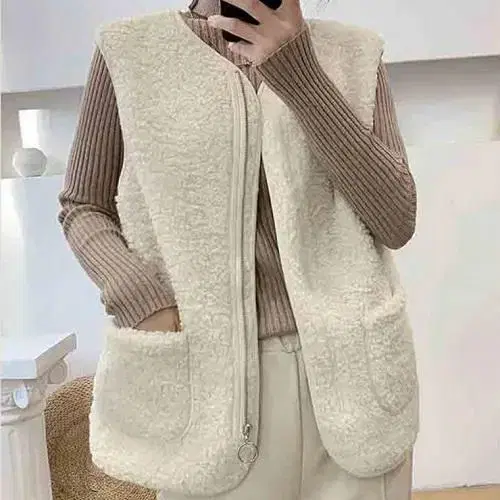 [Free Shipping] Poggley Furless Fleece Vest Zipper Fleece Vest