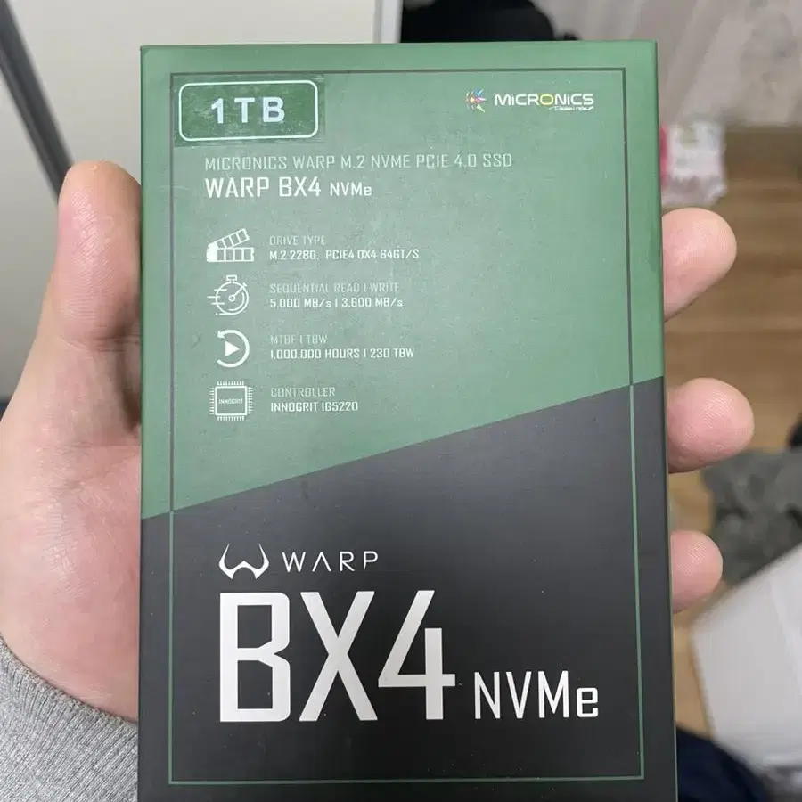 미개봉 2280 1테라 Nvme m.2 ssd 마이크로닉스