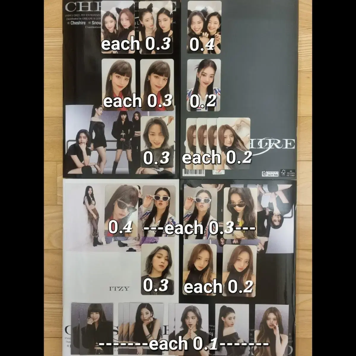 Additional)General Album itzy Cheshire Alpo album photocard Photocard Unit Yeji Ryuujin Chaeryeong Yuna