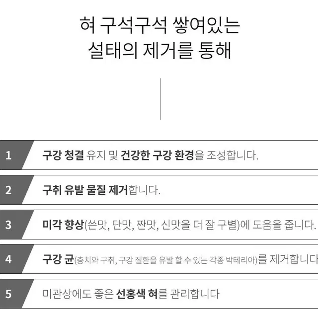 알오브이 혀클리너 블랙 / 4열 블래이드 미세모 프리미엄 구강관리