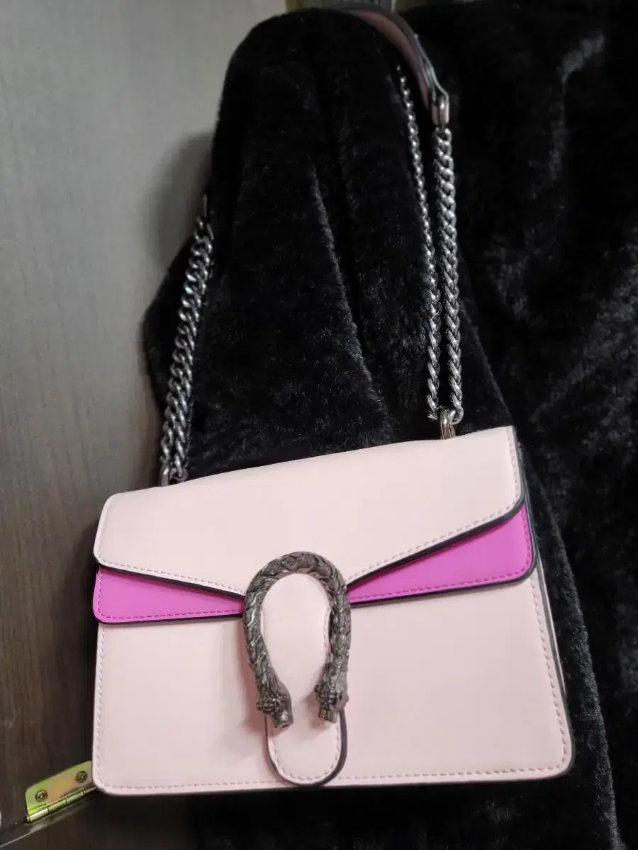 Pink chain bag