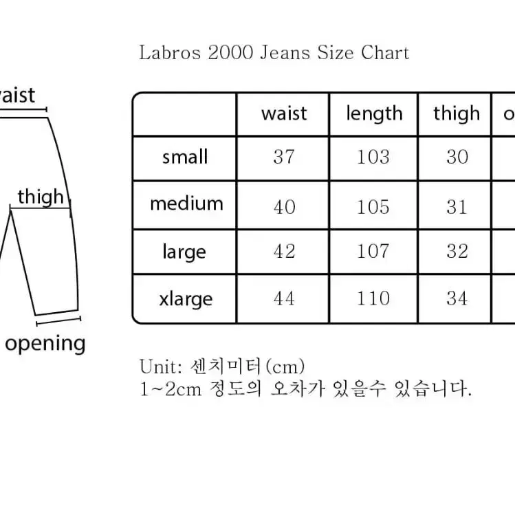 라브로스 흑청바지 (S)