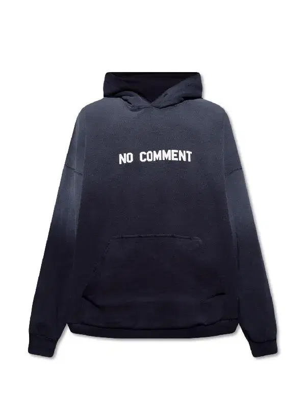 [4] (REDUCED) Balenciaga No Comment Printed Wide-Fit Hoodie