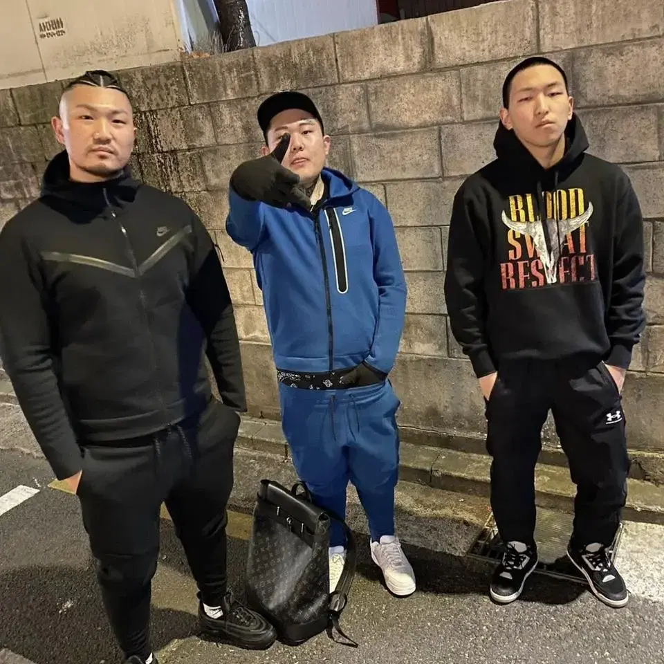 나이키 tech fleece 테크 플리스 tracksuit 블루