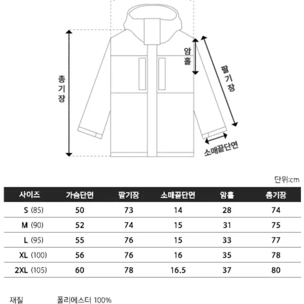 웰론점퍼 NM점퍼 패딩 블루 사이즈M(90)