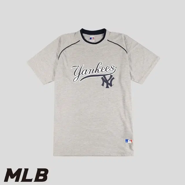 MLB 엠엘비 그레이 뉴욕양키즈 프린팅 반팔 티셔츠  SIZE M