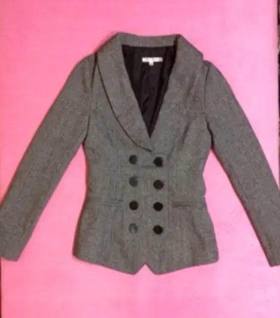 Four-button woolen jacket in jin gray