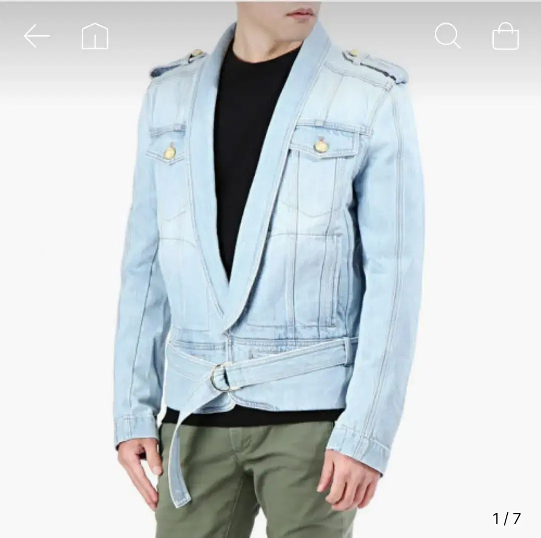 Balmain belted denim jacket