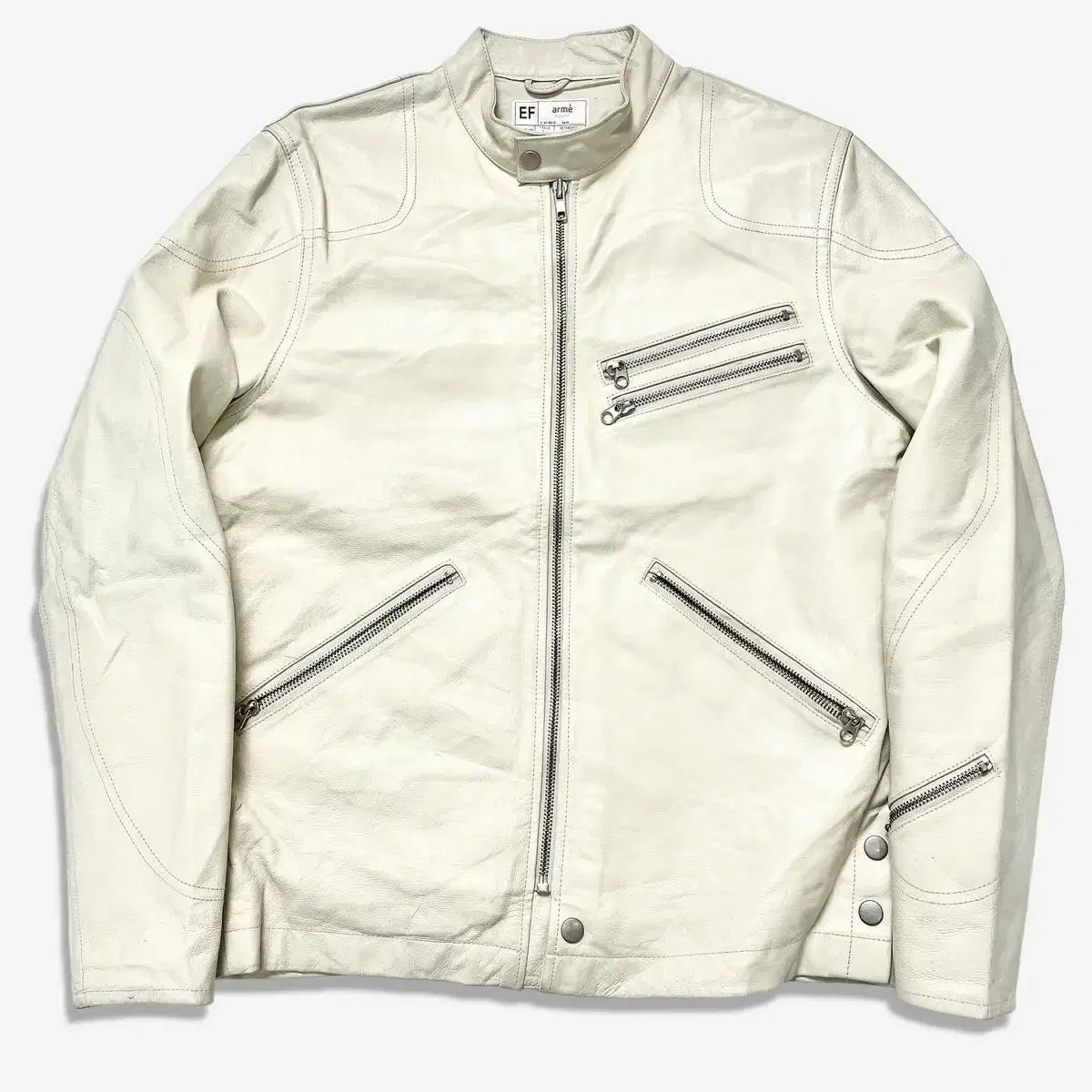 pig skin Chalk Single rider jacket