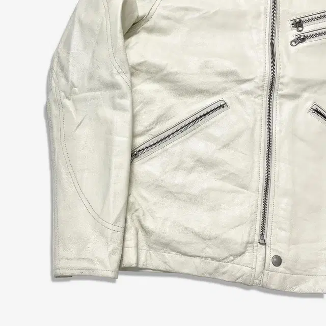 pig skin Chalk Single rider jacket