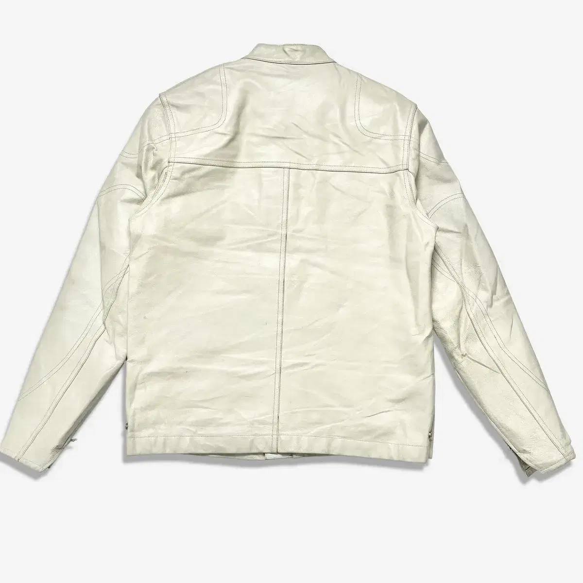 pig skin Chalk Single rider jacket