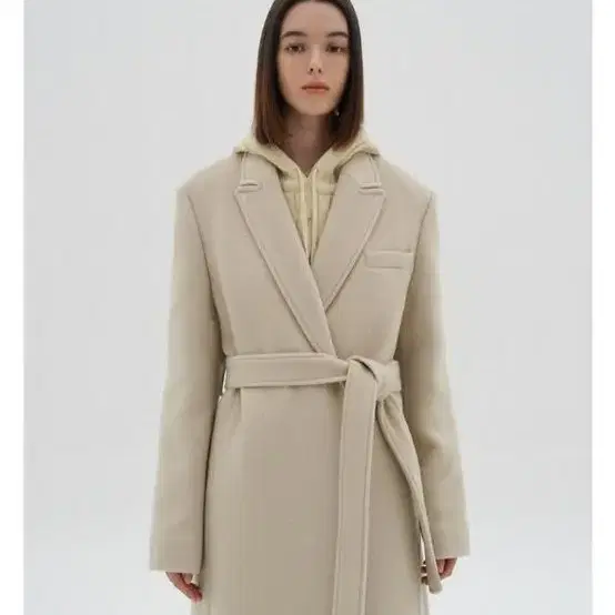 르바 Cashmere Robe Coat - Light Beige