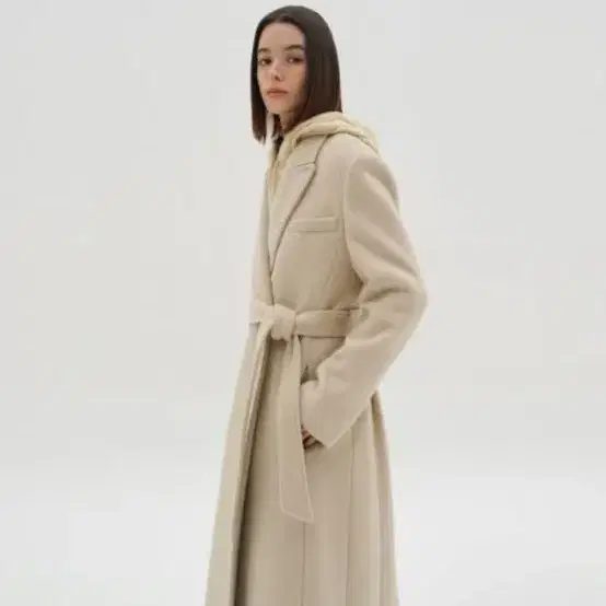 르바 Cashmere Robe Coat - Light Beige