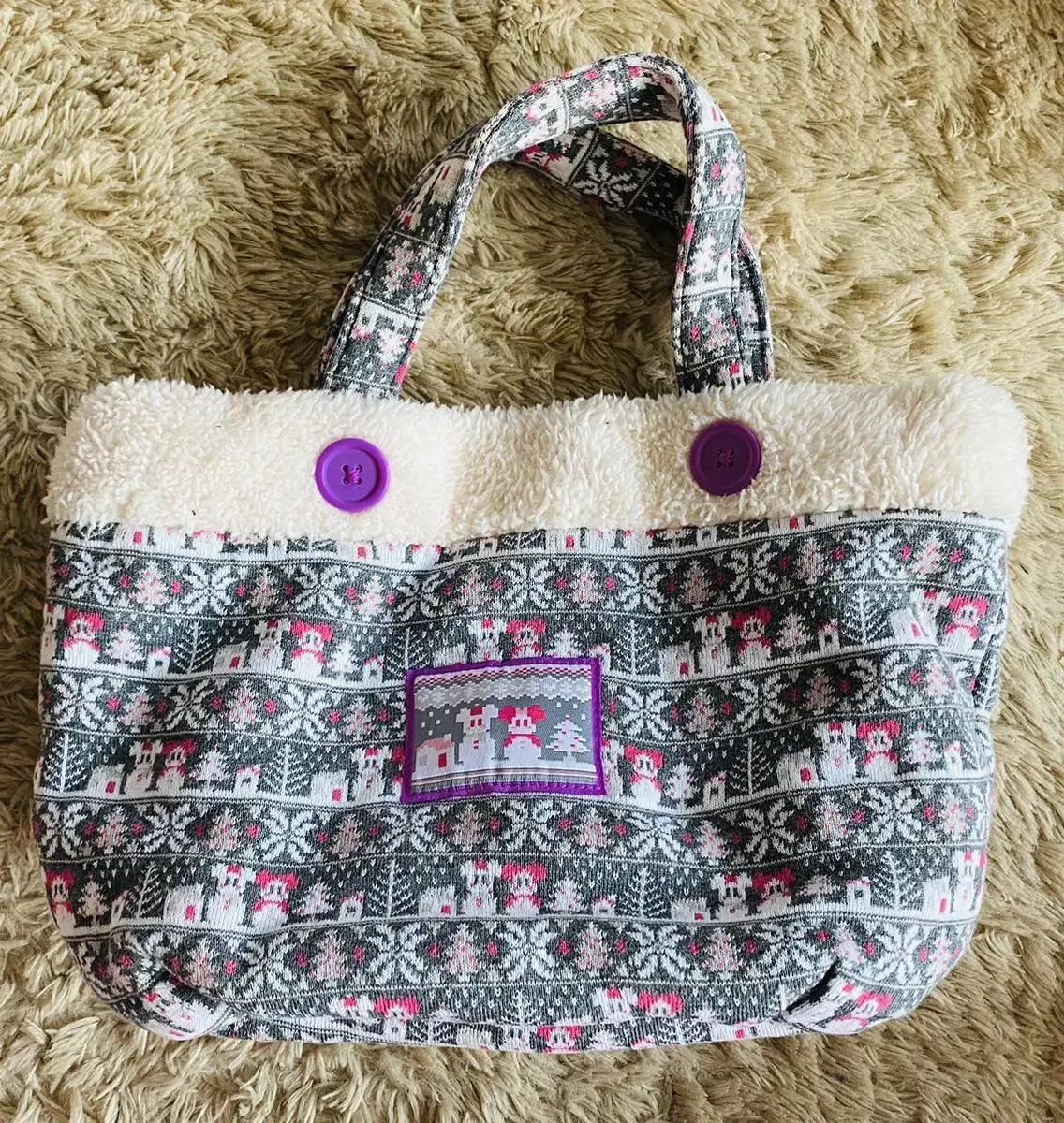 [S Used Genuine]Disney Christmas Limited Knitted Bag