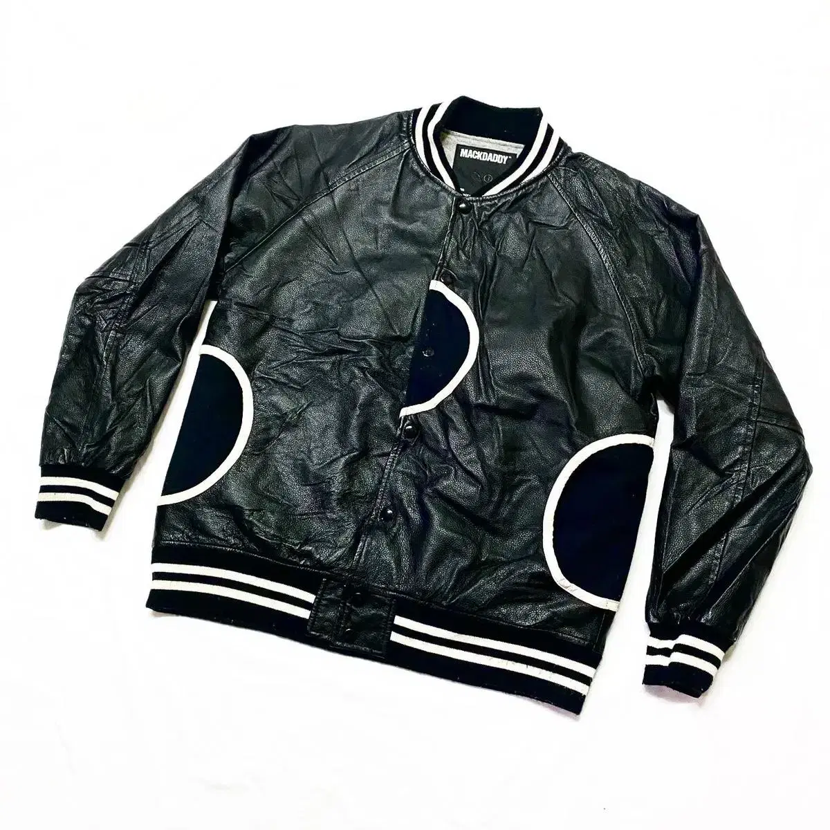 McDaddy - Varsity Jacket in cowhide and leather