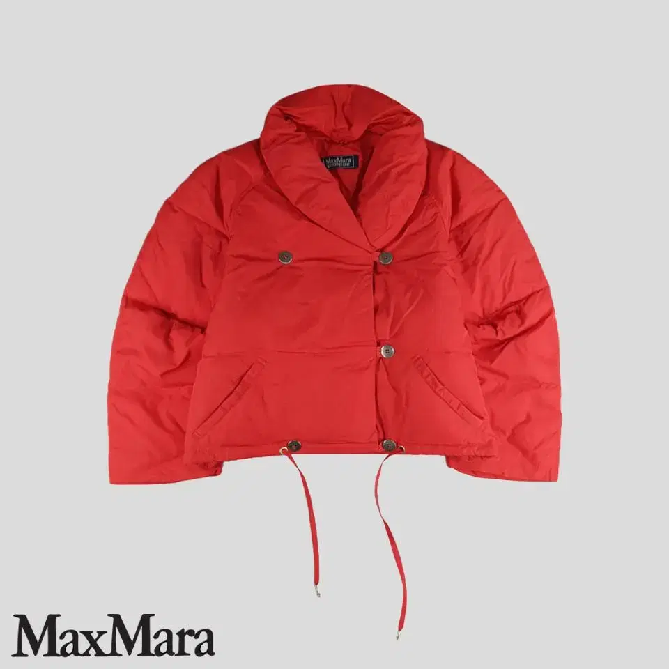 MaxMara WEEKEND 막스마라 위켄드 레드 크롭 숏패딩 솜패딩 점