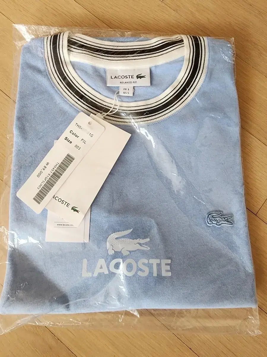 [Unsealed New] Lacoste Linen (knit) T-shirt size 95