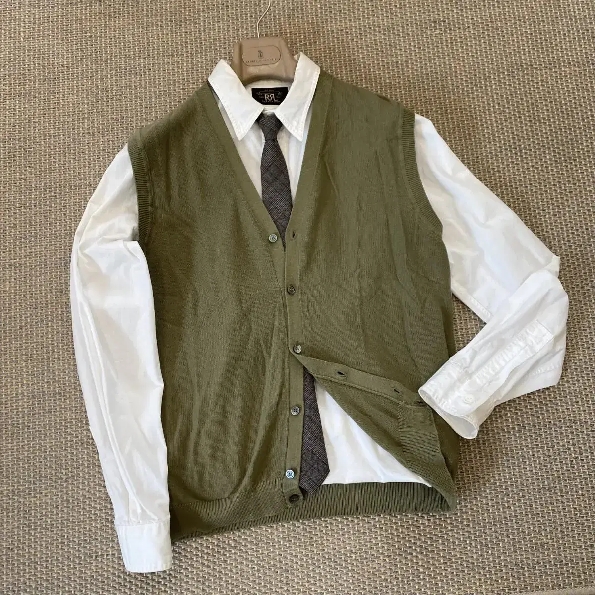 LARDINI Lardini Italian fine knit cardigan vest