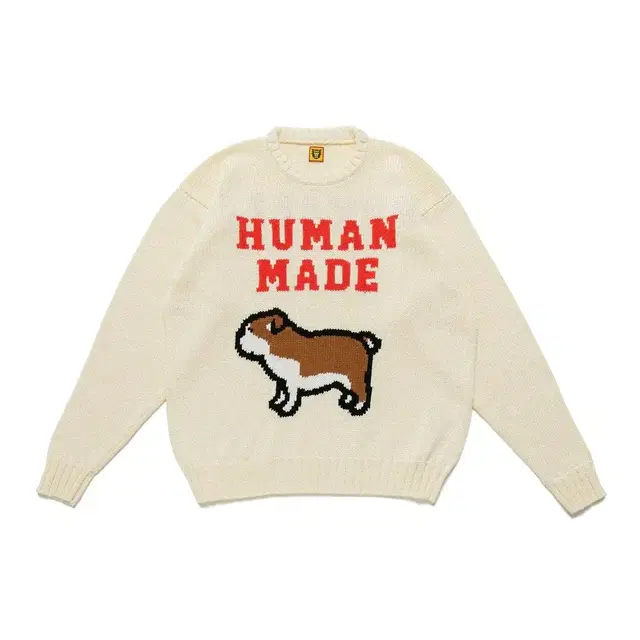 휴먼메이드 dog sweater 화이트 / 네이비