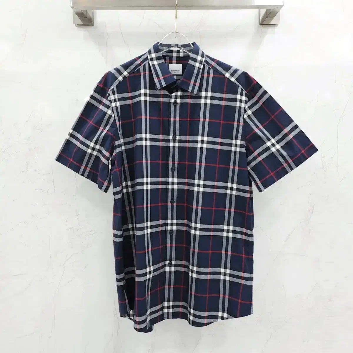 L / Burberry Classic Check Short-Sleeved Shirt