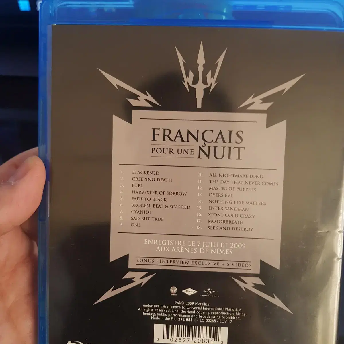 블루레이 메탈리카 francais pour une nuit  공연실황