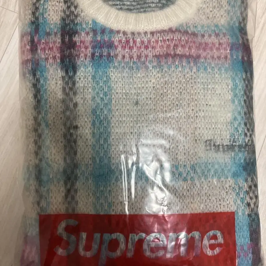 supreme plaid sweater 슈프림 m