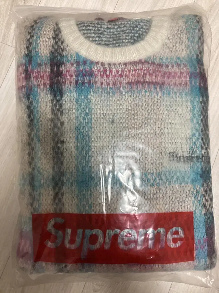 supreme plaid sweater 슈프림 m