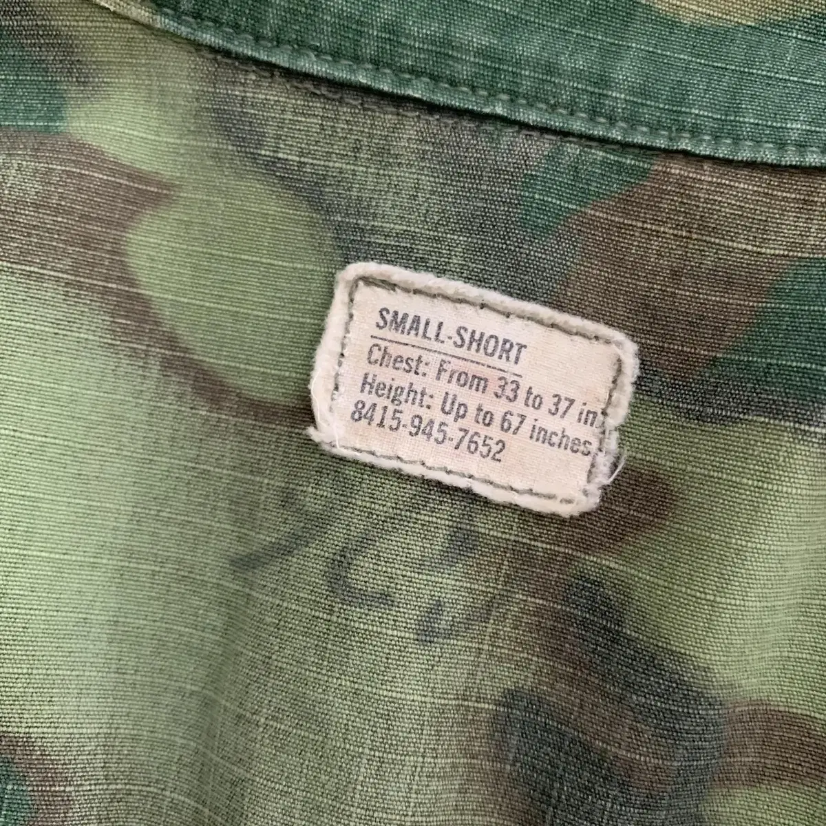 1960's 미군 US Army ERDL 정글 퍼티그 자켓 (S-S)