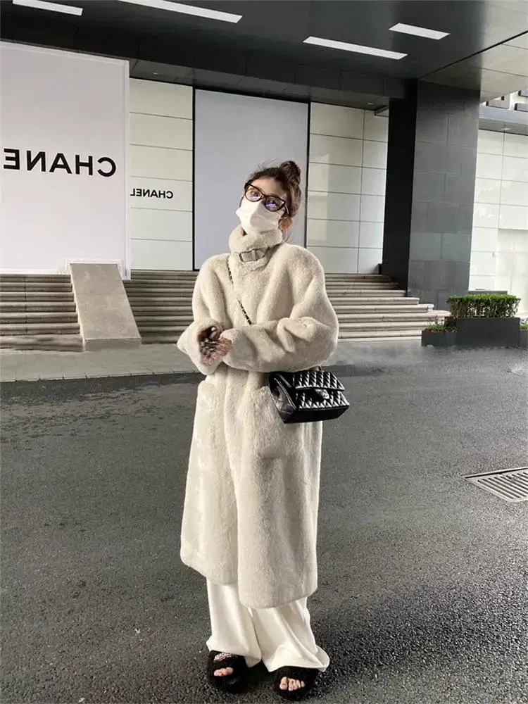 Fluffy kara long long sleeve coat for sale (new)