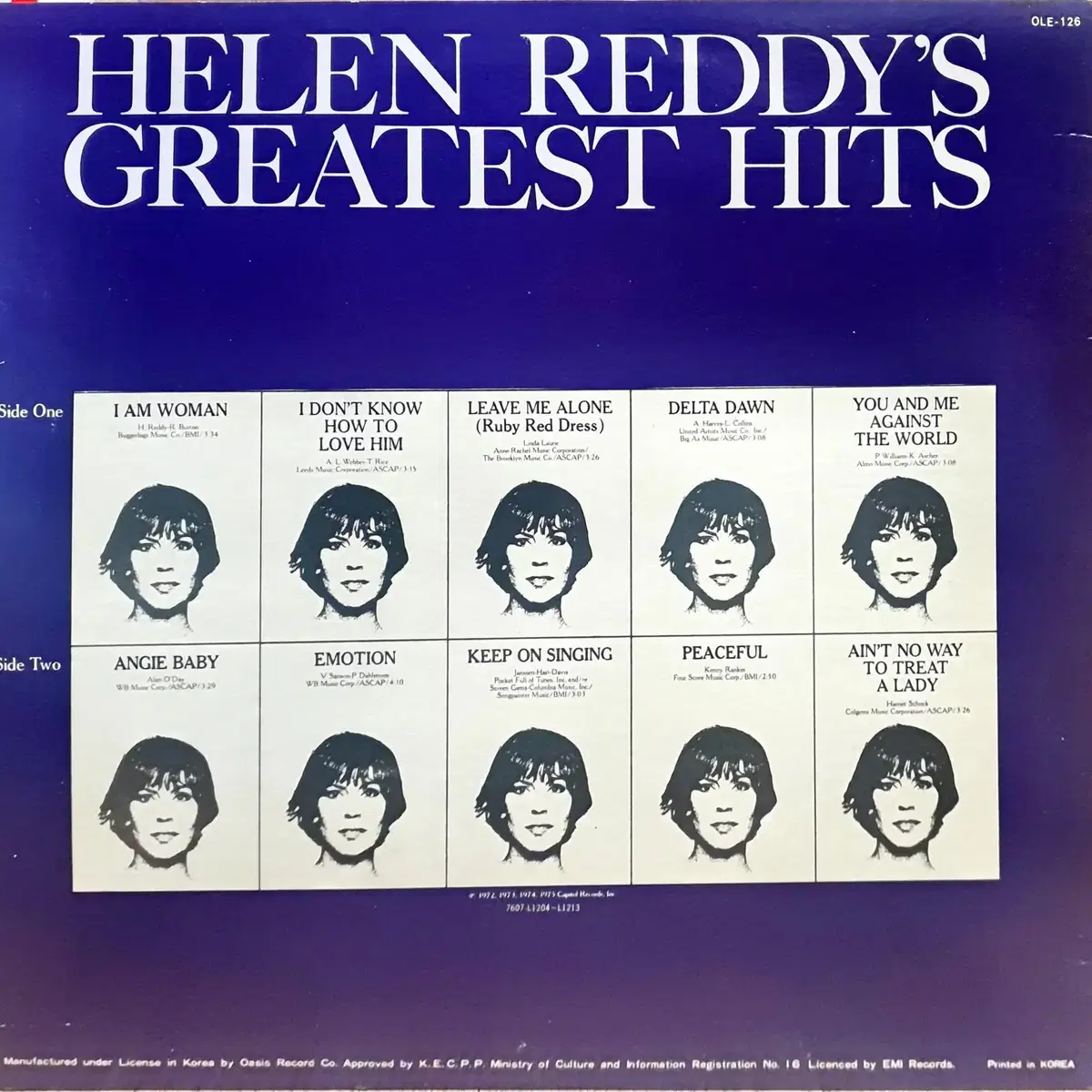 [헬렌 레디]HELEN REDDY'S GREATEST HITS