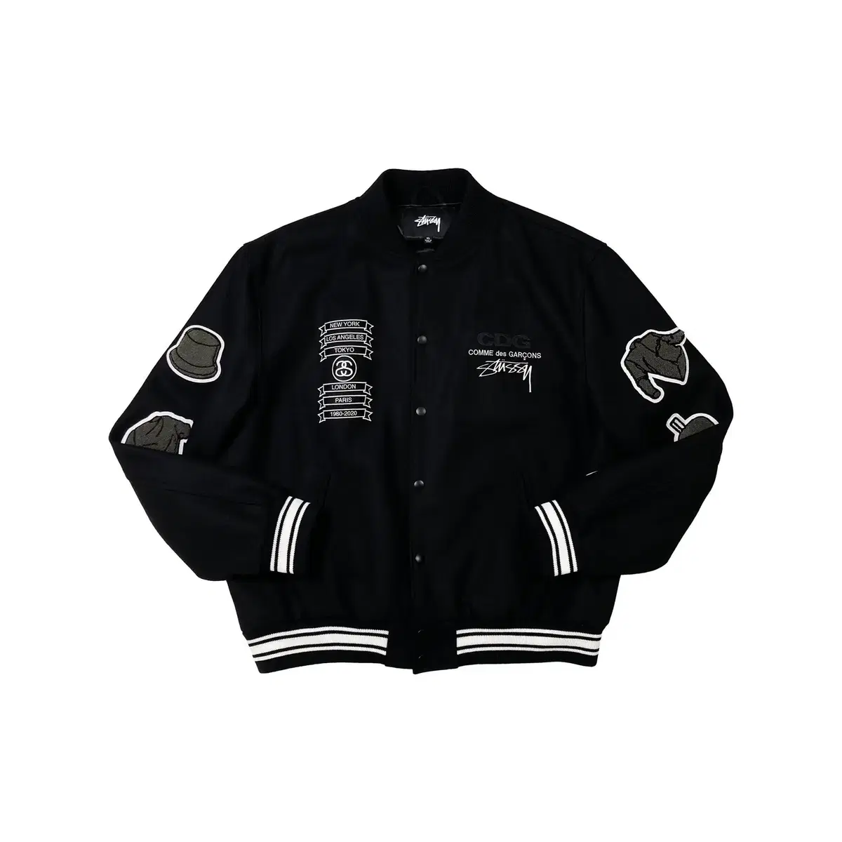 Stussy X CDG Surferman Varsity Jacket